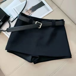 Black White Office Suit Skirts Women Sexy Shorts Mini Skirt Streetwear Ladies Korean Fashion All Match with Belt A Line Skirts