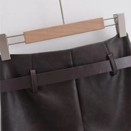 KEYANKETIAN New Launch Women's Faux Leather Skort Fashion Sexy Grunge With Belt Side Zipper Solid Sheath Mini Skirt Female