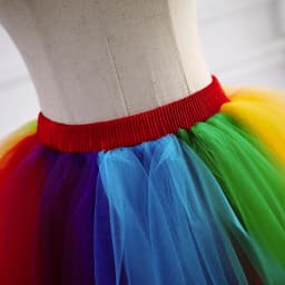 Womens Rainbow Tutu Skirt Elastic Waist Layered Tulle Skirts Rave Party Carnival Mesh Skirt Ballet Dancewear Tutus Skirts Faldas