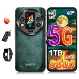 OUKITEL WP200 Pro 5G 6.7'' Rugged Mobile Phone 72GB(24+48)+1TB Android 15 120Hz 108MP+32MP 8800mAh 45W Dual SIM AI NFC BT 5.3