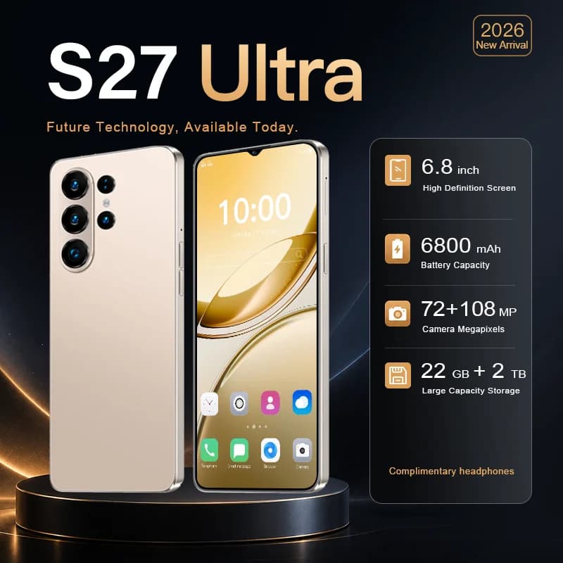 NEW High Quality S27 Ultra Global Version Original 6.8" 5G Dual Card Intelligent Standby System 8000mAh Battery