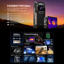 FOSSiBOT F115 UItra 36GB(12+24)RAM+256GB Android 16 20000mAh 64MP Night Vision Camera World's First Triple Vision Rugged Phone