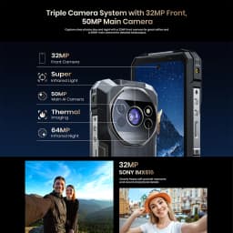 FOSSiBOT F115 UItra 36GB(12+24)RAM+256GB Android 16 20000mAh 64MP Night Vision Camera World's First Triple Vision Rugged Phone