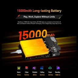 Blackview BV7300 Rugged Phone 18GB(6+12) 256GB Dual Camping Lights Call Phone Helio G81 Octa Core 15000mAh Smartphone Android 14