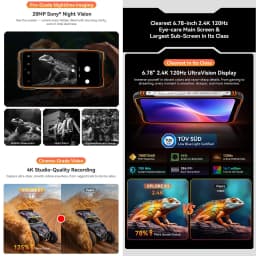 Blackview XPLORE X1 Rugged Smartphone 12GB+256GB 5G 108MP Camera 6.78'' Display 10000mAh Battery 55W Android 15 NFC Rugged Phone