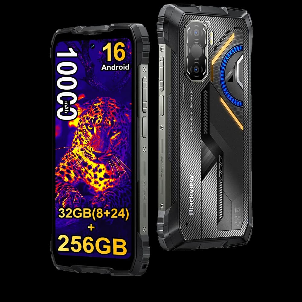 Blackview ROCK 3 Rugged Smartphone, 6.78" 2.4K 120Hz Display, 32GB(8+24GB RAM Expansion)+256GB ROM, MediaTek G100,100MP Camera,10000mAh Battery,NFC,Android 16 IP68 Waterproof Mobile Phone