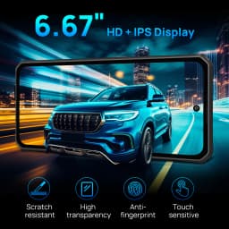 Fossibot F114 Ultra‑thin Rugged Smartphone, Android 15, 16GB(4+12GB Expand) RAM 128GB ROM, 6.67" HD+ Display, 5000mAh Battery 18W Charging, 50MP+8MP+2MP Camera