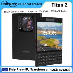 Unihertz Titan 2 5G Smartphone Android 15 with Physical Keyboard Dual Screen 512GB 12GB 50MP 32MP Camera Dimensity 7300 Dual SIM