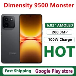 Original Vivo Iqoo 15T Mobile Phone Dimensity 9500 Monster 6.82" AMOLED 144HZ 200.0MP Camera 100W Charge 8000mAh IP69 Waterproof