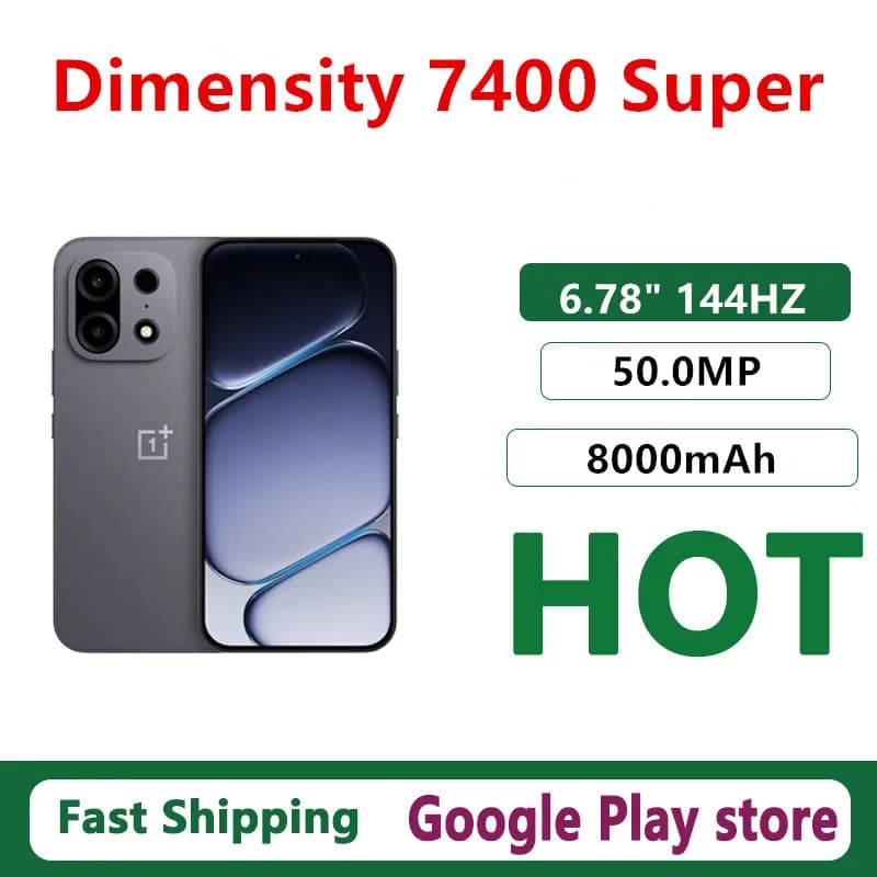 Original Oneplus Turbo 6X Pro Mobile Phone 6.78" AMOLED 144HZ 50.0MP 80W Charge 8000mAh Dimensity 7400 Super IP69 Waterproof