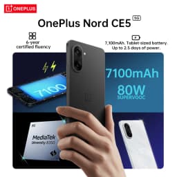 Global version samrtphone OnePlus Nord CE 5 5G 8GB+256GB 7100mAh 80W 50MP EIS+OIS Camera Android 15 WiFi 6