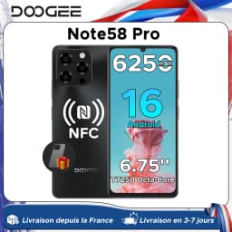 Global Version DOOGEE Note58 Pro Smartphone 6.75" HD+ Display 32GB(8+24) 256GB 6250mAh Battery NFC Android 15 Mobile Phone