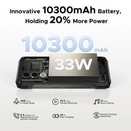 DOOGEE Blade20 Turbo 5G Rugged Phone 32GB 256GB 6.6'' HD+ Dimensity 7050 Android 15 Gemini Al 10300mAh Battery NFC Smartphone