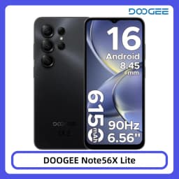 DOOGEE Note56X Lite Android 16 Smartphone 12GB+32GB 6.56" HD+ Screen 6150mAh Battery 8MP+5MP Widevine L1 NFC Cell Phone