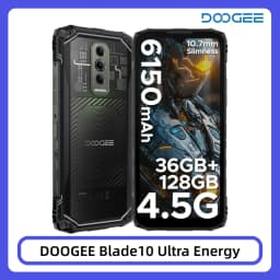 DOOGEE Blade10 Ultra Energy Rugged Phone 36GB+128GB 6150mAh Battery 6.56” HD+ Screen UNISOC T7250 50MP Camera NFC Android 16 Smartphone