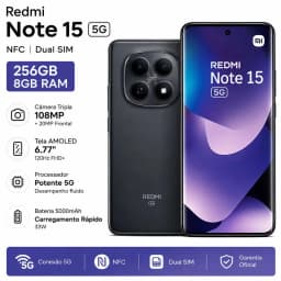 Xiaomi Redmi Note 15 5g Nfc Dual Sim 256Gb/8Gb Ram 6.77\" 108Mp/20Mp - Black (Global) 2026 Release