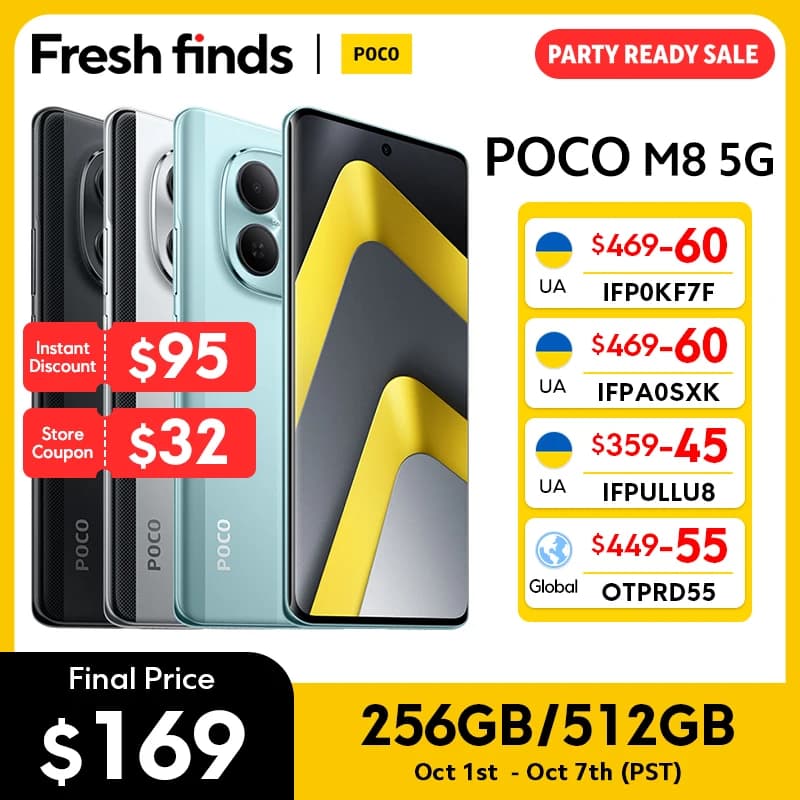 【World Premiere】Global Version POCO M8 5G Smartphone NFC 6.77" Flow AMOLED display Snapdragon® 6 Gen 3 5520mAh 45W Charging