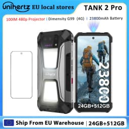 Uniherz Tank 2 PRO 8849 Rugged Smartphone Android 14 with Projector 6.79" 2.4K Display 120Hz 24GB 512GB 23800mAh 120W 4G Phone