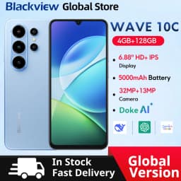 Blackview Wave 10C Smartphone 6.88-inch HD+ IPS Display Android 16 Quad-core 32GB 128GB 32MP Camera 5000mAh Battery Cellphone