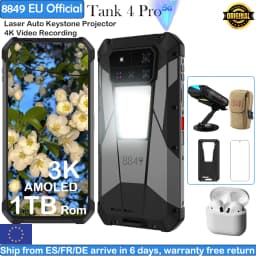 8849 Tank 4 Pro Unihertz 5G AI Rugged Projector Smartphone 1TB+36G Dimensity 8300 AMOLED 3K Android 14 6.78''120HZ 11600mAh Laser Auto Keystone 64MP Night Vision 120Hz NFC 2026 Flagship Phone
