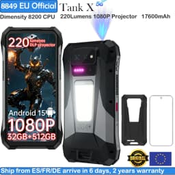 8849 Tank X Unihertz 220 Lumens Projector Rugged Smart Phone Support 1080P Android 15 17600mAh 32GB 512GB 5G Dimensity 8200