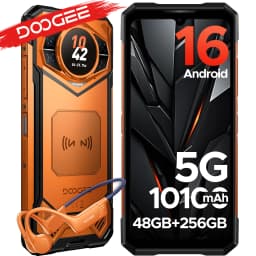 DOOGEE S200E AI Rugged Phone 1.32" AMOLED Rear Display Dimensity 7050 Android 16 10100mAh Battery 48GB RAM (8+40) 256GB ROM NFC Google Pay Supports VIP Edition with Bone Conduction Running Headphones