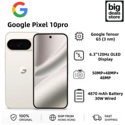Google Pixel 10 Pro Fast-Charging 24+ Hour Battery 4870 mah 6.3" 120Hz OLED Display Google Tensor G5 50MP+48MP+48MP