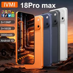 IVMI 18Pro Max Smartphone Android 10.0 Dual SIM 6.7‘’ 3GB RAM 16GB ROM 4G WIFI Play Store Fingerprint Face ID Mobile Phones