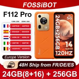 FOSSiBOT F112 Pro 24GB(8+16) 256GB Smartphone Android 14 NFC 5G Mobile Phone 6.88" HD+ Display 50MP Camera 7150mAh 18W Charging