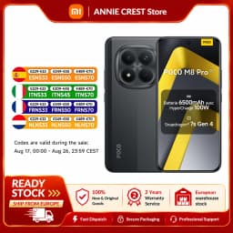 Poco M8 Pro 5g Smartphone Snapdragon 7S Gen4 Processor, 6.83" 120Hz Amoled Crystalres Display, 6500 Mah Battery, Ip66/Ip68, 50Mp Ultra-Wide Camera 8Mp, 32Mp Front Camera