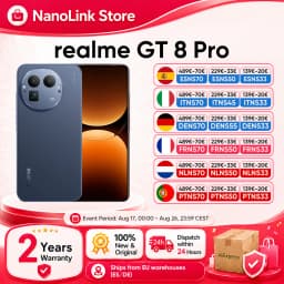 realme GT 8 Pro 5G Smartphone EU Version Snapdragon 8 Elite Gen 5 144Hz Screen 200MP Ultra Camera 50W Wireless Charge 2026 New