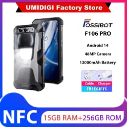 FOSSiBOT F106 PRO 15GB(8+7) 256GB Rugged 12000mAh 3W Camping Light 6.58”FHD Android 14 NFC Loud Speaker Global Version