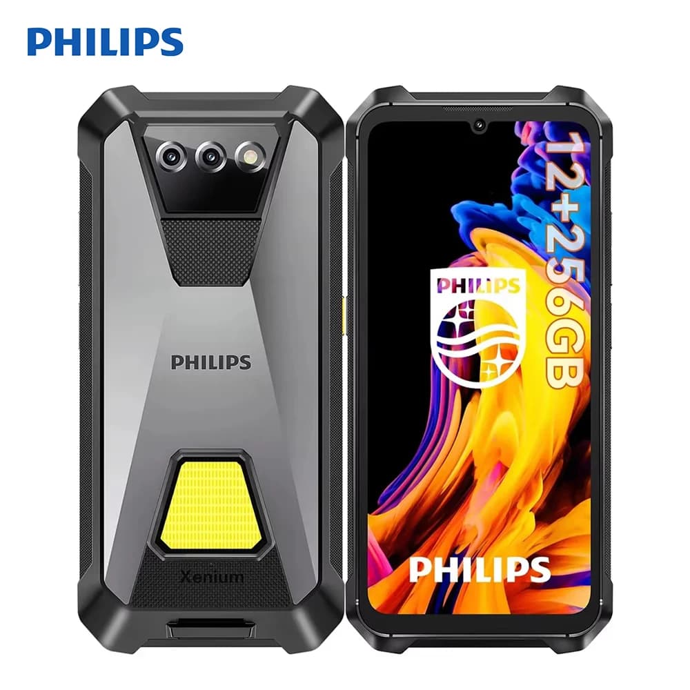 PHILIPS S8325 Rugged Smartphone Dual Sim 12(6+6)GB 256GB 6.745" 48MP NFC 10200mAh Android 16 Camping Lamp Waterproof Global