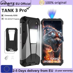 Unihertz 8849 Tank 3 Pro Smartphon 5G with 100 Lumens Projector Android 14 36GB+512GB 23800mAh Battery Waterproof WIFI 6 120Hz