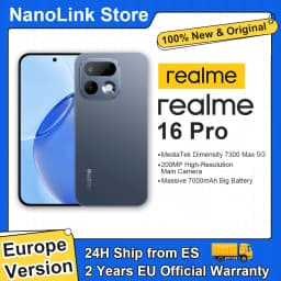realme 16 Pro 5g Smartphone Mediatek Dimensity 7300 Max 6500Mah Battery 45W 6.78'' 144Hz Amoled Display 200Mp Camera 2026 New