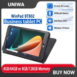 UNIWA WinPad BT802 Windows 10 Touch Screen Home Business Tablet 8.0 Inch 4GB 64GB 5000mAh Smart WiFi Protective Case BT Keyboard