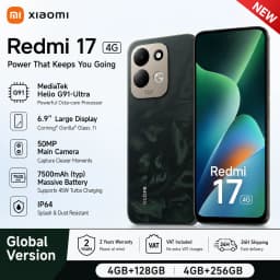 Global version NEW Xiaomi Redmi 17 4G Smartphone Xiaomi HyperOS 3 MediaTek Helio G91-Ultra 6.9" Display 120Hz 7500mAh 45W fast charging