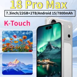 K-Touch 18 Pro Max 7.3HD Cell Phone 7800mAh Smartphone 22GB+2TB Mobile Phones 5G Dual SIM Android 15 Unlocked 16+48MP Cellphones