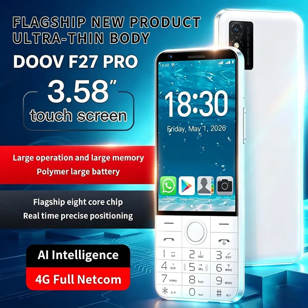 NEW DOOV F27 PRO Touch Screen Dual SIM 3.58 ” Hebrew Keypad Smartphone 16mp Android 14 2120mAh Google Play 4GB+64GB BT Whatsapp