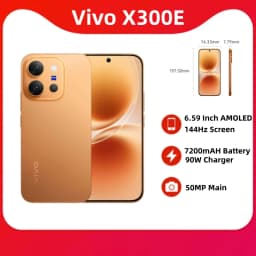 VIVO X300 E 5G Mobile Phone Snapdragon 8 Gen5 6.59'' 144Hz AMOLED Screen 7200mAH 90W Charger 50MP Main Camera Google Play Store
