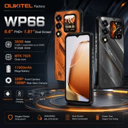 Global version OUKITEL WP66 5G Rugged Phone MTK 7025 6.6" FHD+ 1.81" Dual Screen 36GB+512GB 11000mAh 108MP Smartphone Android 16