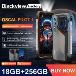 Global version Blackview OSCAL PILOT 1 Rugged Phone 6.67'' HD+ Display 50MP Camera 6GB+256GB 15000mAh NFC Smartphone Android 14