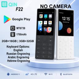 QIN F22 Mini Smartphone Android 11 No Camera Touchscreen Keypad Phone 2.8 Inch 4G LTE Single SIM Google Play Mobile Phone