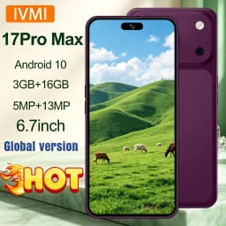 New IVMI 17PROMAX Birkenred unlocked mobile phone 6.7-inch 3GB+16GB memory dual-camera Android phone Google Play Bluetooth WiFi