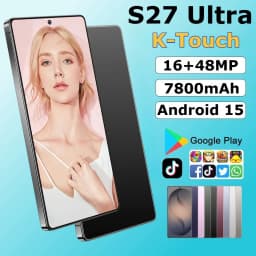 K-Touch S27 Ultra Mobile Phones Smartphone 7.3 Inch 4G 5G Dual Card Dual Standby Cell Phone 16+48MP Camera 7800mAh Android 15 WIFI GPS Global Version Cellphones For Men Women