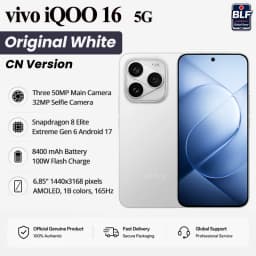 ViVO iQOO 16 Phone 5G Snapdragon 8 Elite Extreme Gen 6 6.85‘ AMOLED 165HZ 50MP 100W Charger 8400mAh OriginOS7 GooglePlay iQOO16