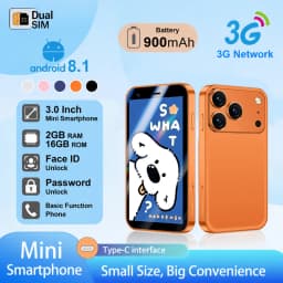 3G Mini Smartphone 3.0-inch Android System Play Store Whats APP GPS WiFi Dual SIM Card Small Smartphone