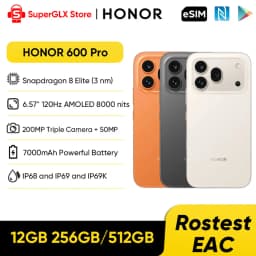 HONOR 600 Pro Rostest EAC 5G Smartphone 6.57"AMOLED Display 200MP Main Cameras Snapdragon 8 Elite 7000mAh 80W SuperCharge NFC