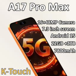 K-Touch Mobile Phones A17 Pro Max Android 15 Cell Phone 7.3 Inch Smartphone 16+48MP Camera 5G Dual Card Dual Standby 7800mAh Global Version Cellphones