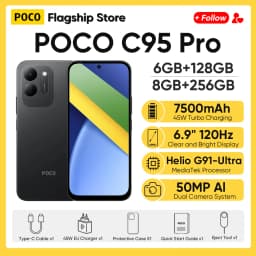 POCO C95 Pro Global Version Smartphone Helio G91-Ultra 7500mAh 45W Turbo Charging 120Hz 50MP 6.9" Display